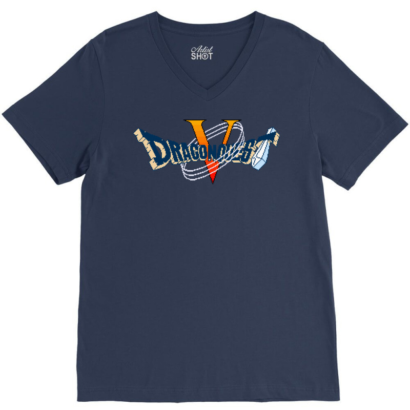 Dragon Quest V (snes) Title Screen V-Neck Tee by casonedionq | Artistshot