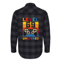 Level 69 Unlocked Shirt 69th Birthday Matching Video Game Flannel Shirt | Artistshot