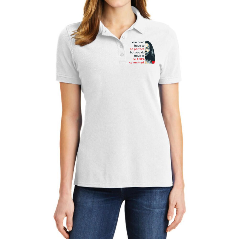 Alexandria Ocasio Cortez (aoc) Quote Comitted Liberal Dem Raglan Baseb Ladies Polo Shirt by kremer | Artistshot