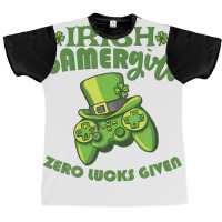 Gamer Girl St Patricks Day Game Gaming Zero Lucks Given Graphic T-shirt | Artistshot