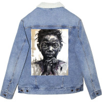 Limited Edition Afrocentric Art Staring Into The Future Unisex Sherpa-lined Denim Jacket | Artistshot