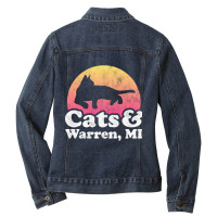 Hot Trend Cats And Warren Gift For Men, Women, Kids Ladies Denim Jacket | Artistshot