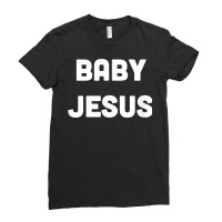 Minimalist Nativity Funny School Play Baby Jesus T Shirt Ladies Fitted T-shirt | Artistshot