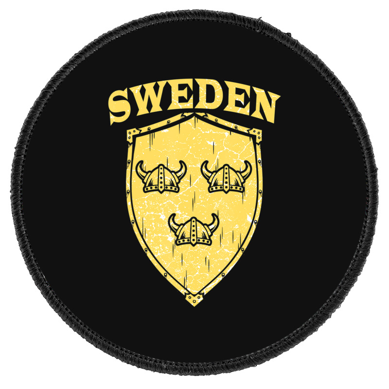 Hot Trend Sweden Swedish Vikings Viking Sverige Flag Shield Helmet Round Patch | Artistshot