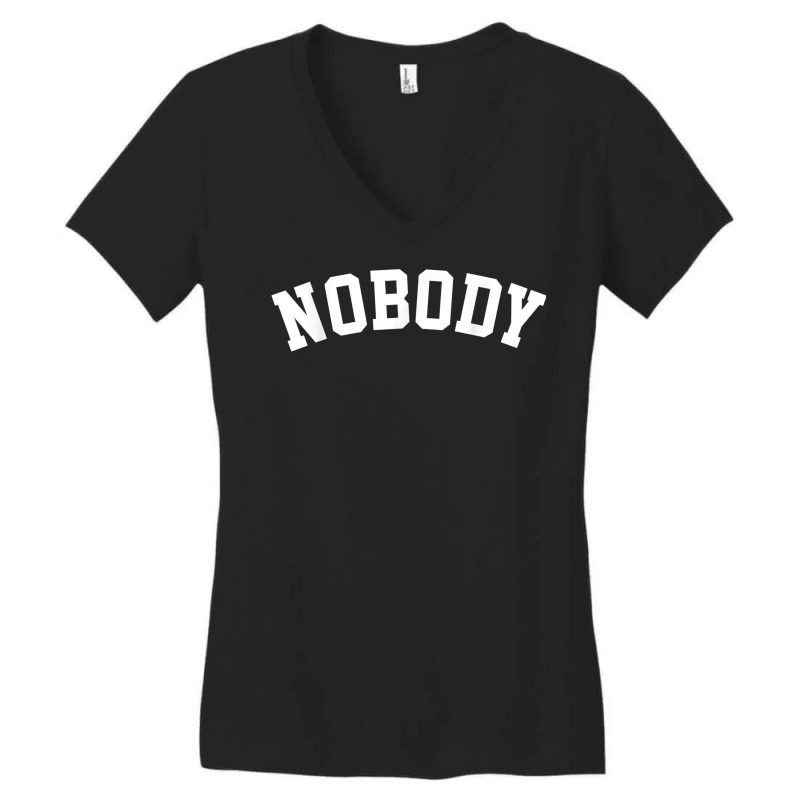 Nobody Zen Nihilist Philosophy Funny Invisible Null Ego Free T Shirt Women's V-Neck T-Shirt by joeykujalat4t | Artistshot