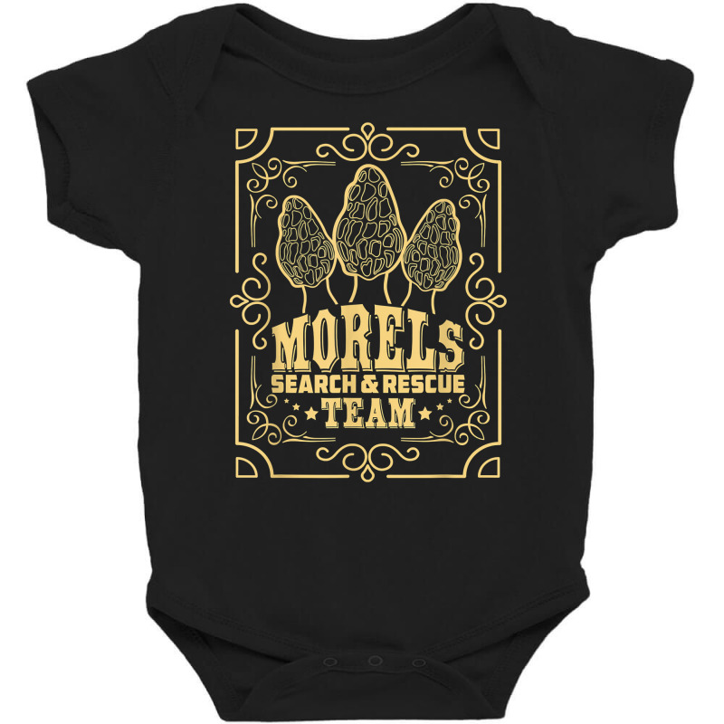 Morels Team Mushroom Hunting Mycologist Mycology Graphic T Shirt Baby Bodysuit by kylrahal8pot | Artistshot