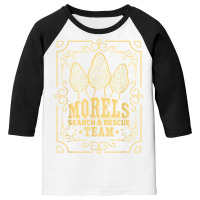 Morels Team Mushroom Hunting Mycologist Mycology Graphic T Shirt Youth 3/4 Sleeve | Artistshot