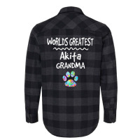 Hot Trend Worlds Greatest Akita Grandma Cute Dog Paw Print Pet Love Flannel Shirt | Artistshot