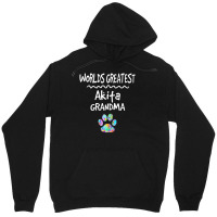 Hot Trend Worlds Greatest Akita Grandma Cute Dog Paw Print Pet Love Unisex Hoodie | Artistshot