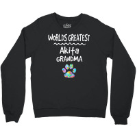 Hot Trend Worlds Greatest Akita Grandma Cute Dog Paw Print Pet Love Crewneck Sweatshirt | Artistshot