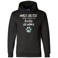 Hot Trend Worlds Greatest Akita Grandma Cute Dog Paw Print Pet Love Champion Hoodie | Artistshot