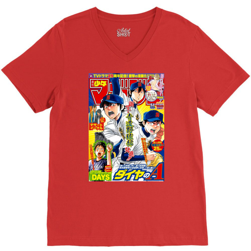 Sawamura With Squads V-neck Tee | Artistshot