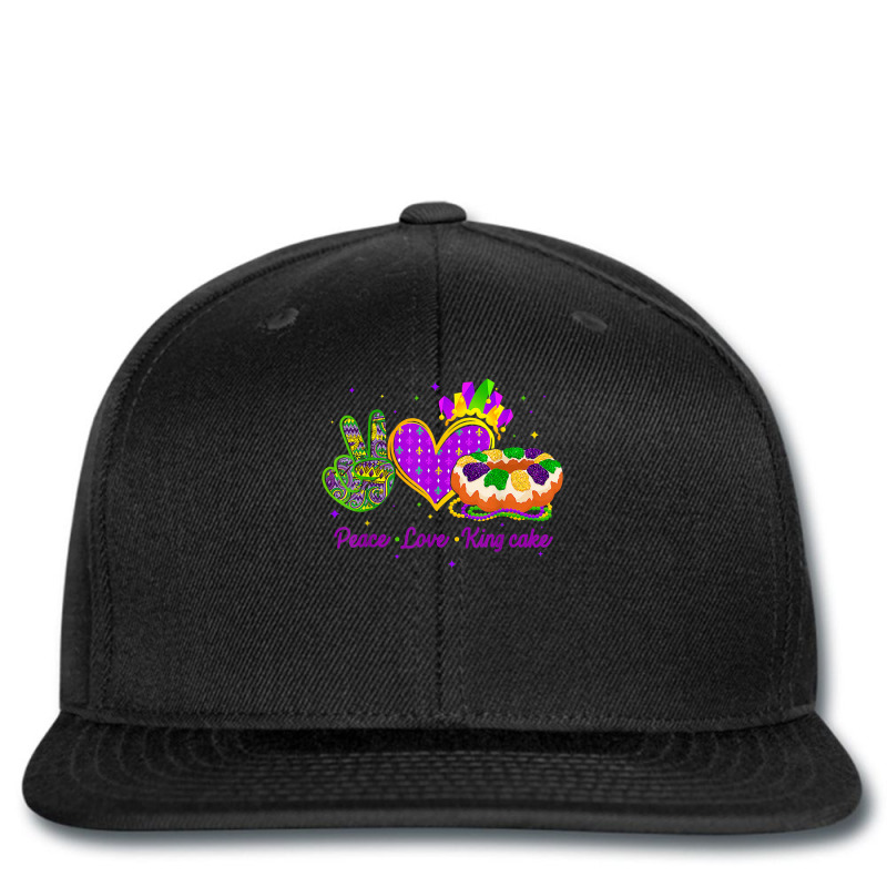 Peace Love King Cake Funny Mardi Gras Party Carnival Gifts T Shirt Printed Hat | Artistshot