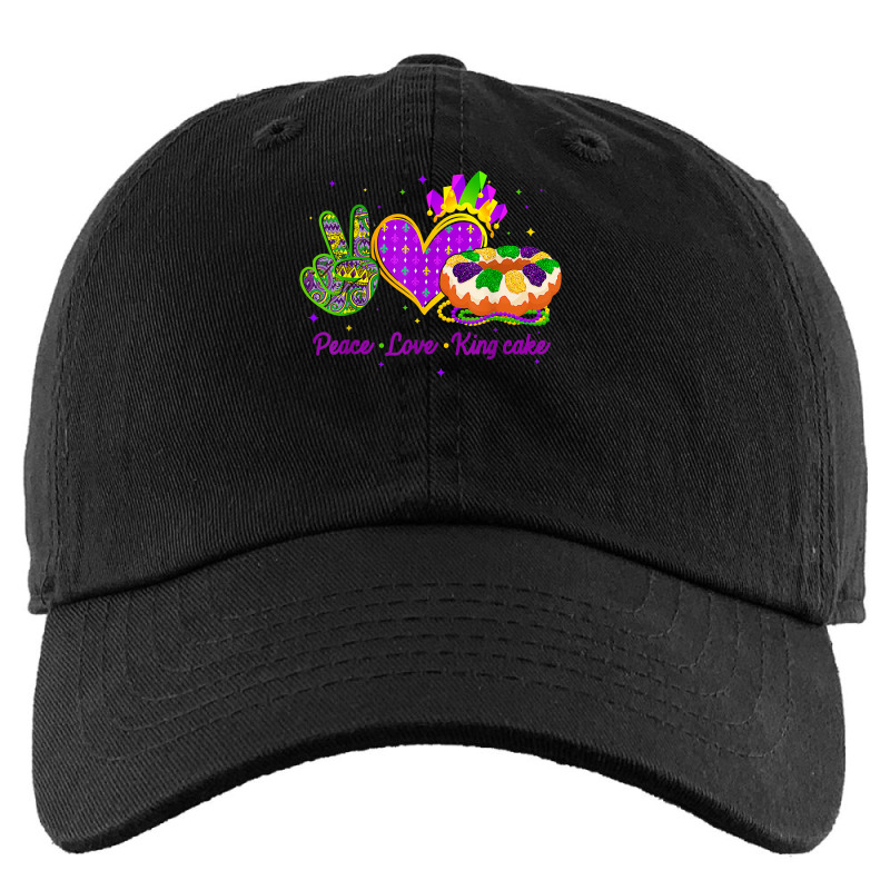 Peace Love King Cake Funny Mardi Gras Party Carnival Gifts T Shirt Kids Cap | Artistshot