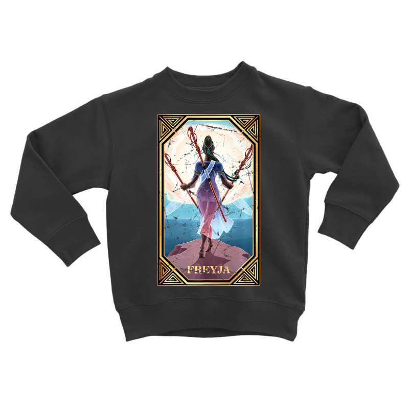 Limited Edition Tarot Norse Mythology Freyja Fortune Teller Occult Toddler Sweatshirt by Sizemore Adame | Artistshot