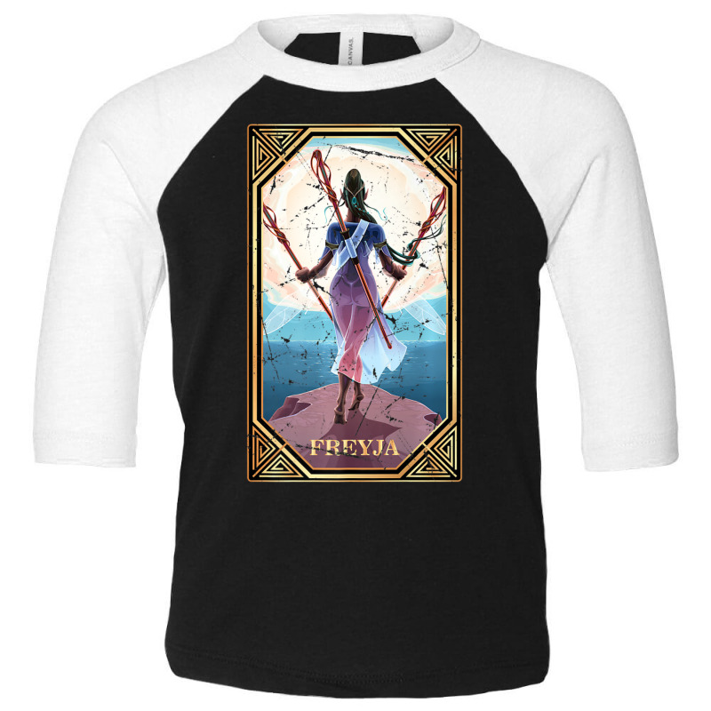 Limited Edition Tarot Norse Mythology Freyja Fortune Teller Occult Toddler 3/4 Sleeve Tee by Sizemore Adame | Artistshot