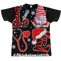 Love Phlebotomist Nurse Life Snowman Syringe Xmas Nursing T Shirt Graphic T-shirt | Artistshot