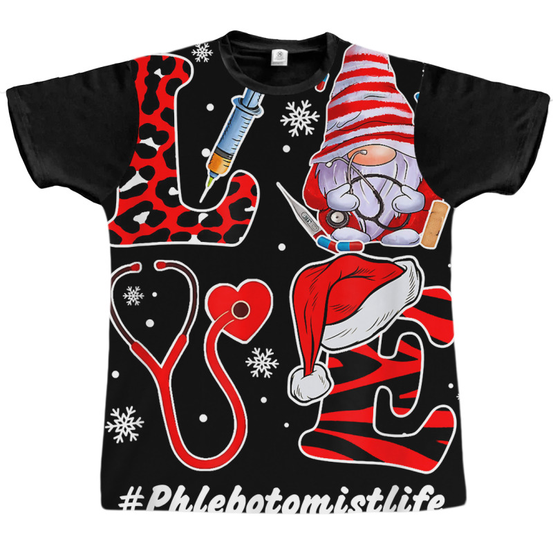 Love Phlebotomist Nurse Life Snowman Syringe Xmas Nursing T Shirt Graphic T-shirt | Artistshot