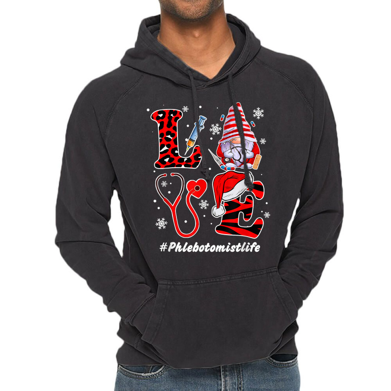 Love Phlebotomist Nurse Life Snowman Syringe Xmas Nursing T Shirt Vintage Hoodie | Artistshot