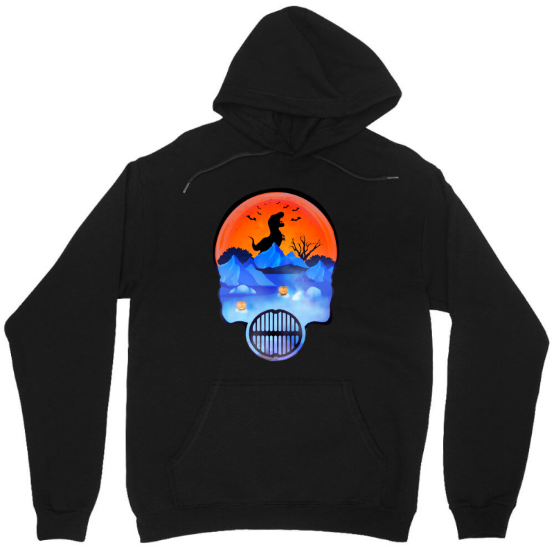 Dinosaur Skeleton Pumpkin For Halloween Unisex Hoodie | Artistshot