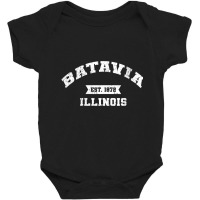 Womens Batavia Illinois Il Vintage Athletic Sports Established V Neck Baby Bodysuit | Artistshot