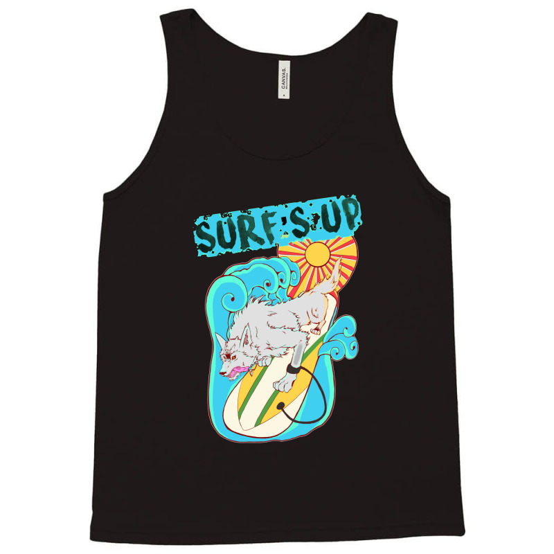 Surfing Wolfy Tank Top | Artistshot