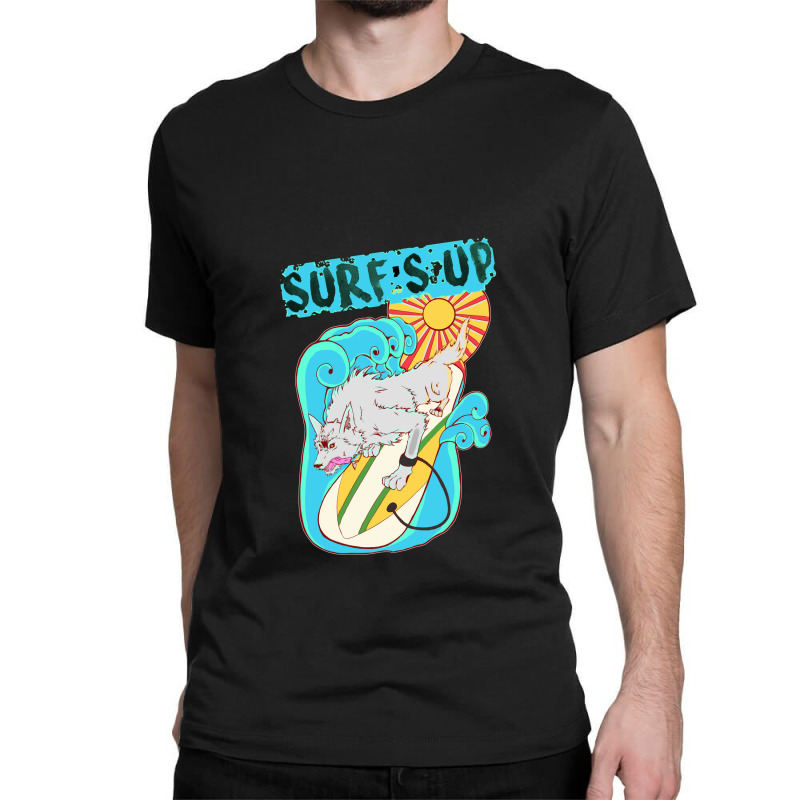 Surfing Wolfy Classic T-shirt | Artistshot