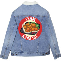 Team Karaage Unisex Sherpa-lined Denim Jacket | Artistshot