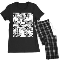 Trending Black And White Weed Graphic Women's Pajamas Set | Artistshot