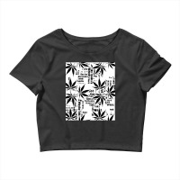 Trending Black And White Weed Graphic Crop Top | Artistshot