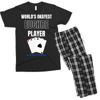 Worlds Okayest Euchre Player Card Games Men's T-shirt Pajama Set | Artistshot