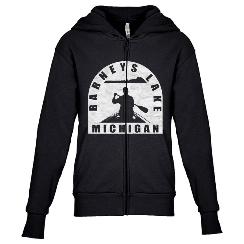 Trending Barneys Lake Canoeing Michigan Youth Zipper Hoodie by webberkyla | Artistshot