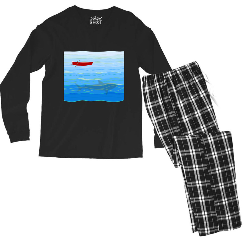 Hot Trend Little Red Boat Men's Long Sleeve Pajama Set by Box Bingham | Artistshot