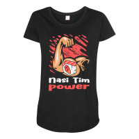 Nasi Tim Power Workout Funny Gym Humor Steamed Chicken Rice T Shirt Maternity Scoop Neck T-shirt | Artistshot