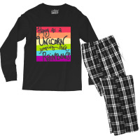 Limited Edition Happy As A Unicorn Jumping Over Rainbows! Men's Long Sleeve Pajama Set | Artistshot