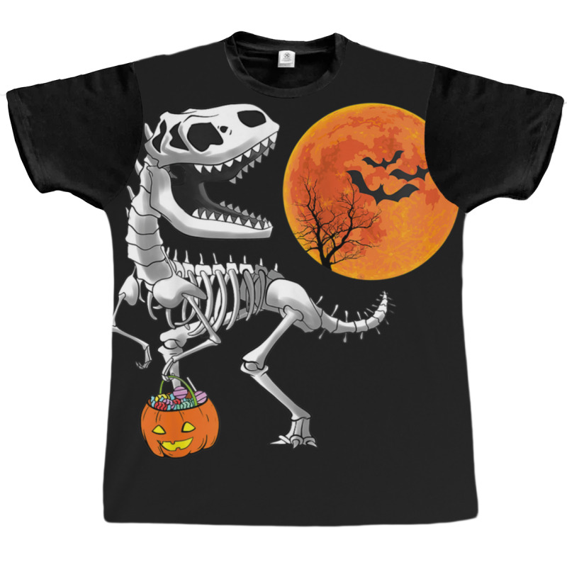 Halloween Dinosaur T Rex Skeleton Scary Boys Kids Teens Graphic T-shirt | Artistshot