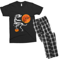 Halloween Dinosaur T Rex Skeleton Scary Boys Kids Teens Men's T-shirt Pajama Set | Artistshot