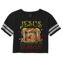 Christmas Nativity Jesus Is The Reason For The Season Manger T Shirt Scorecard Crop Tee | Artistshot