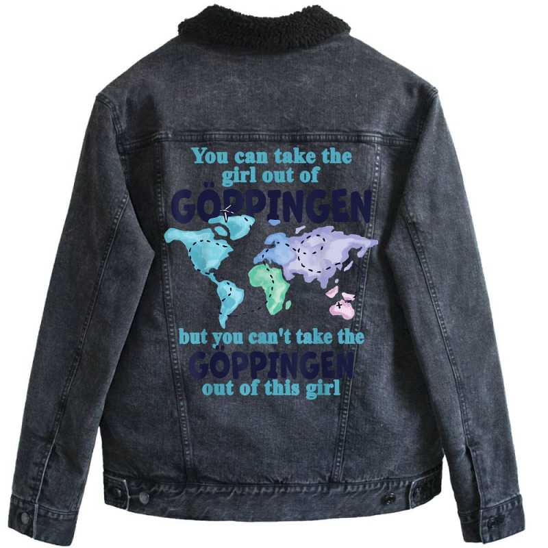 Relocation From Göppingen   Proud Girl From Göppingen T Shirt Unisex Sherpa-lined Denim Jacket | Artistshot