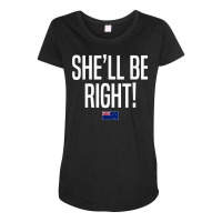 She'll Be Right New Zealand Slang T Shirt Maternity Scoop Neck T-shirt | Artistshot