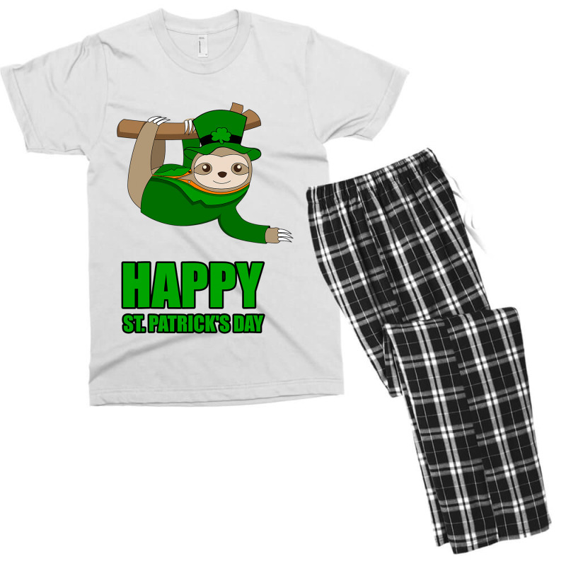 Irish Sloth Happy St Patricks Day Gift Kids Ireland Men's T-shirt Pajama Set | Artistshot