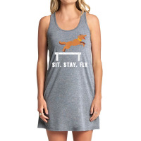 Sit Stay Fly Dock Diving Canine Water Sport Dock Diver T Shirt Tank Dress | Artistshot