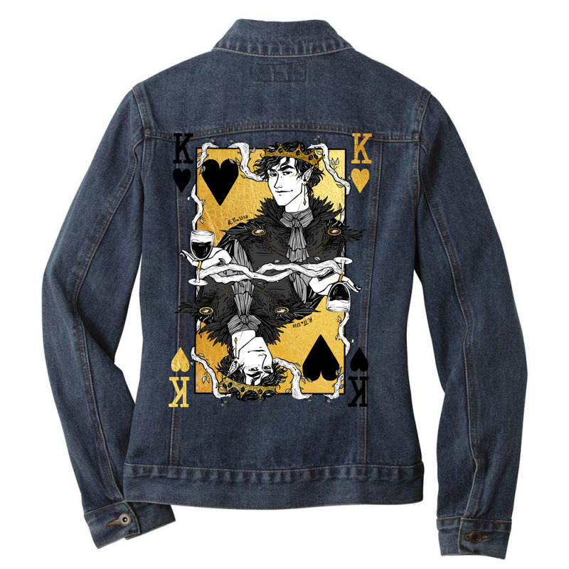 Hot Trend Cardan King Of Hearts Ladies Denim Jacket by Mcrae Murry | Artistshot