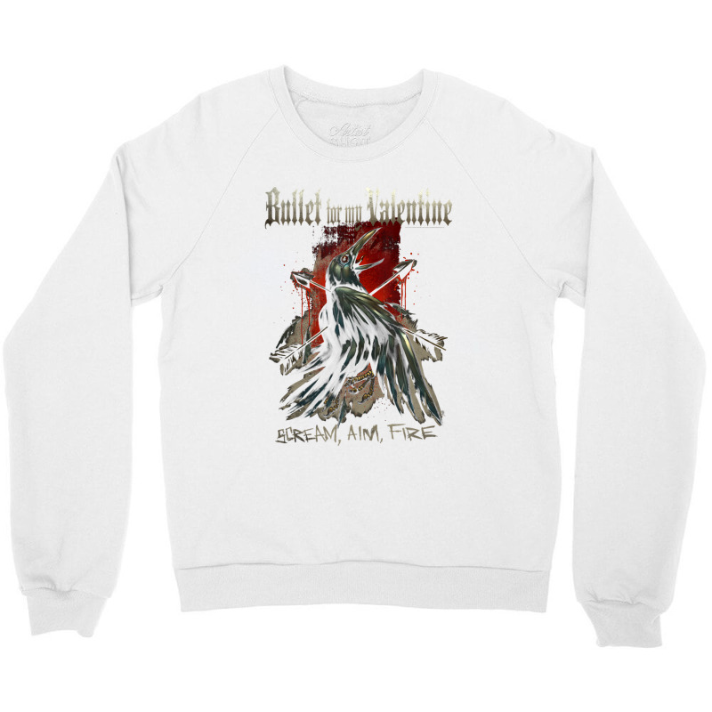 Bullet For My Valentine – Scream Aim Fire Crow Crewneck Sweatshirt by Iribe890 | Artistshot