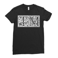 Tm   Initials T M Name Surname Onomastics Onomatology T Shirt Ladies Fitted T-shirt | Artistshot