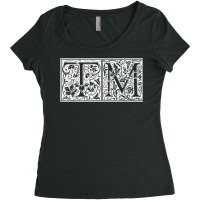 Tm   Initials T M Name Surname Onomastics Onomatology T Shirt Women's Triblend Scoop T-shirt | Artistshot