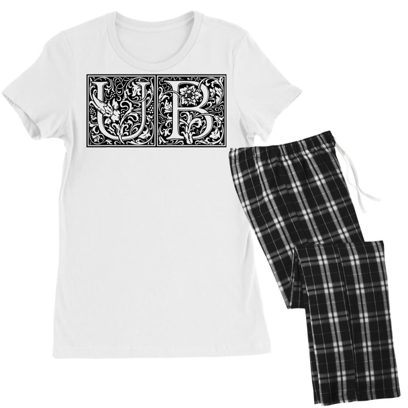 Ub   Initials U B Name Surname Onomastics Onomatology T Shirt Women's Pajamas Set by katheleenweb0 | Artistshot