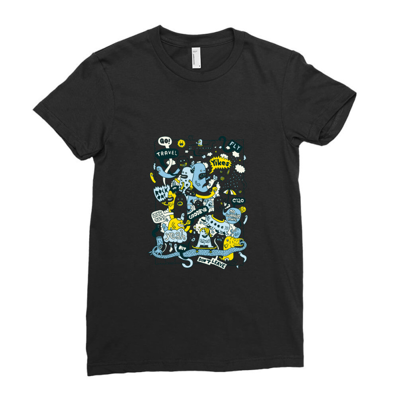 Travel Time Ladies Fitted T-Shirt by CHRISTIANKSON | Artistshot