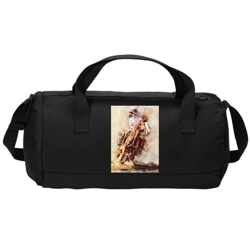 Hot Trend Cowgirl  Rides Galloping Horse Duffel Bag | Artistshot