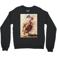 Hot Trend Cowgirl  Rides Galloping Horse Crewneck Sweatshirt | Artistshot